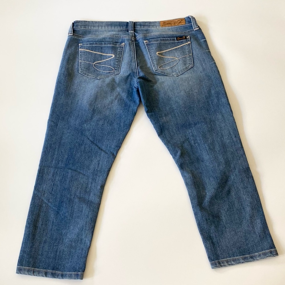 Seven7 Womens Jeans Size 27 Rocker Slim Low Rise Medium Wash Blue Denim - Picture 5 of 6